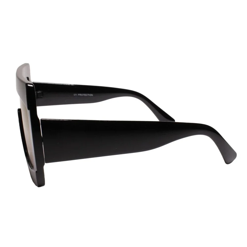 Swag Dapper Clubbing Flat Top Modern Hip Mens Womens Mirror Blue Lens Sunglasses
